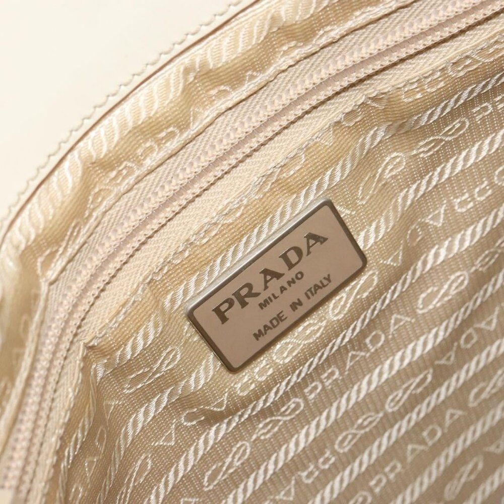 Authentic PRADA Shoulder Bag Patent leather Beige - Picture 6 of 16